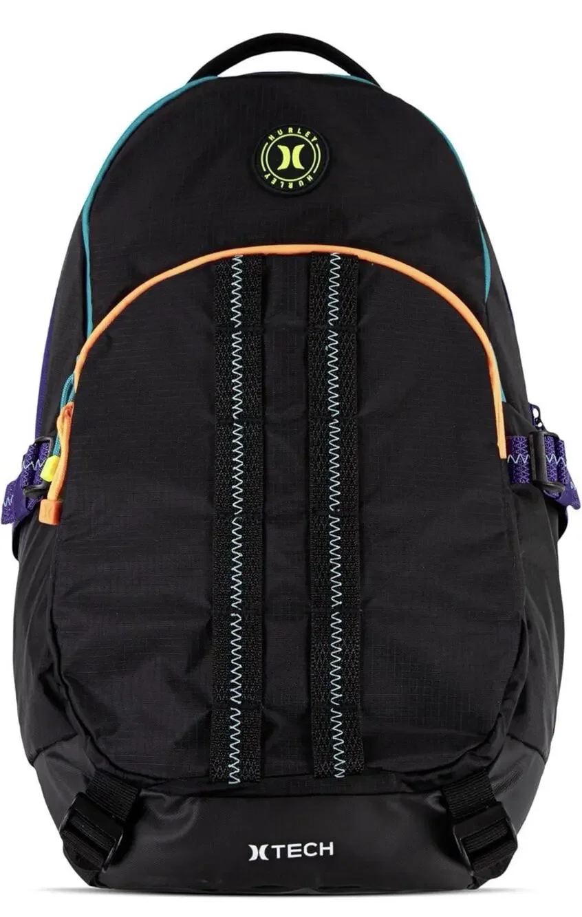 Hurley Joshua Black Multi Commuter Travel Backpack
